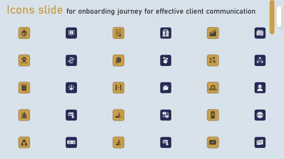 Icons Slide For Onboarding Journey For Effective Client Communication Formats PDF