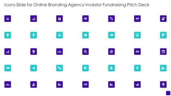 Icons Slide For Online Branding Agency Investor Fundraising Pitch Deck Background PDF