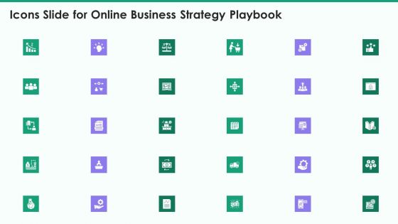 Icons Slide For Online Business Strategy Playbook Portrait PDF