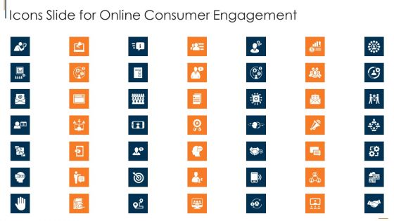 Icons Slide For Online Consumer Engagement Portrait PDF