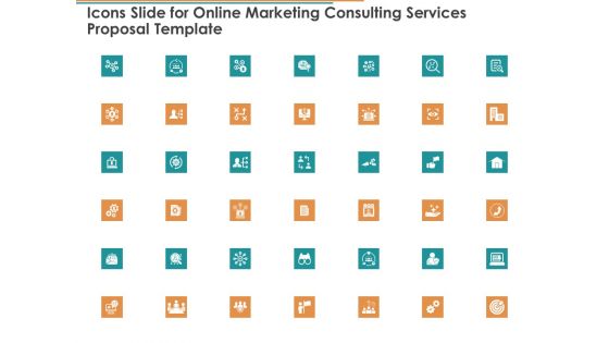 Icons Slide For Online Marketing Consulting Services Proposal Template Ppt Portfolio Background PDF