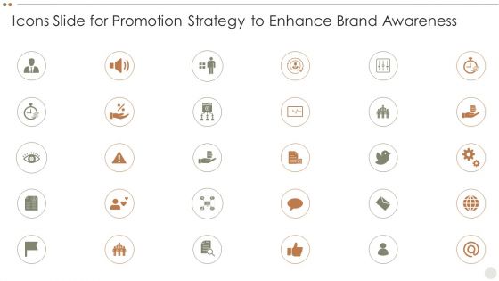 Icons Slide For Online Promotional Techniques To Increase Brand Awareness Graphics PDF