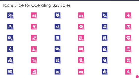 Icons Slide For Operating B2b Sales Mockup PDF