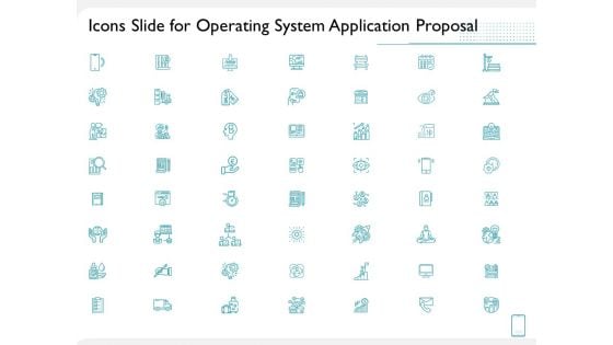 icons slide for operating system application proposal ppt portfolio diagrams pdf