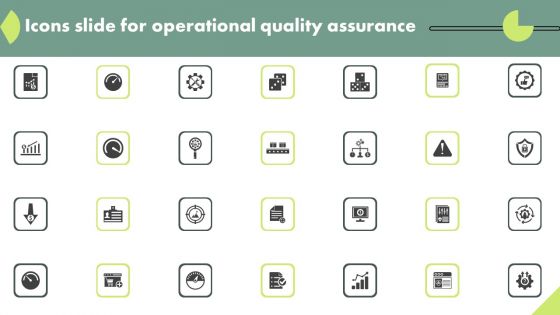Icons Slide For Operational Quality Assurance Formats PDF