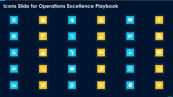 Icons Slide For Operations Excellence Playbook Formats PDF