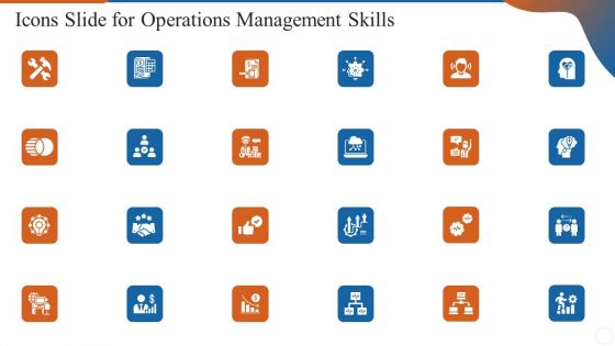 Icons Slide For Operations Management Skills Brochure PDF