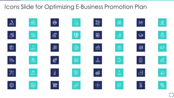 Icons Slide For Optimizing E Business Promotion Plan Summary PDF