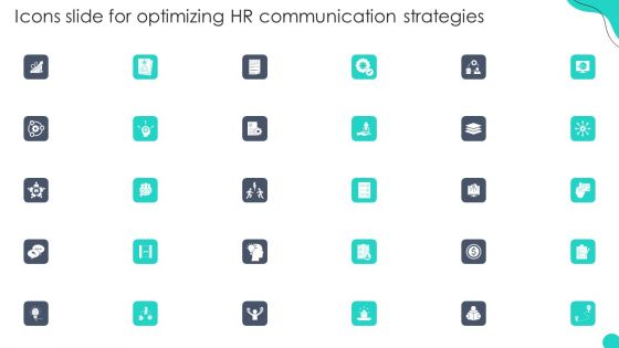 Icons Slide For Optimizing HR Communication Strategies Background PDF