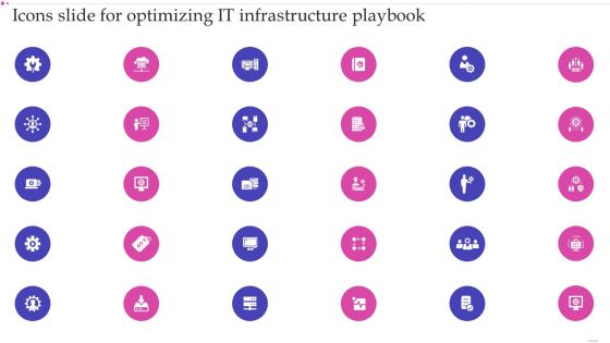 Icons Slide For Optimizing IT Infrastructure Playbook Structure PDF