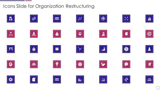 Icons Slide For Organization Restructuring Ppt PowerPoint Presentation File Smartart PDF