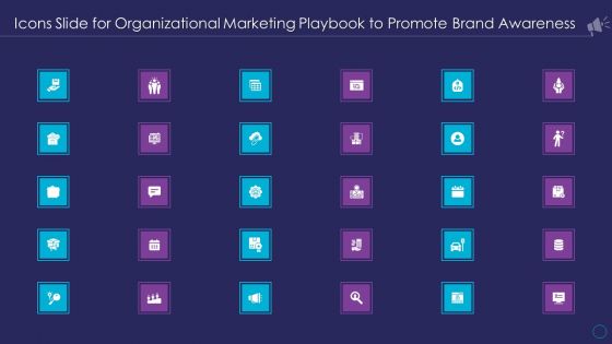 Icons Slide For Organizational Marketing Playbook To Promote Brand Awareness Rules PDF