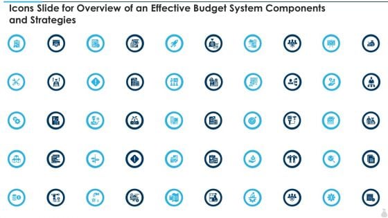 Icons Slide For Overview Of An Effective Budget System Componentsand Strategies Infographics PDF