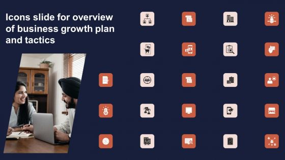Icons Slide For Overview Of Business Growth Plan And Tactics Elements PDF