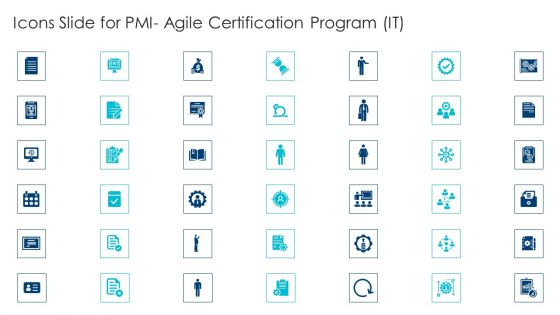 Icons Slide For PMI Agile Certification Program IT Professional PDF