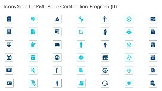 Icons Slide For PMI Agile Certification Program IT Professional PDF