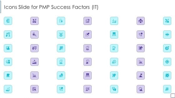 Icons Slide For PMP Success Factors IT Download PDF