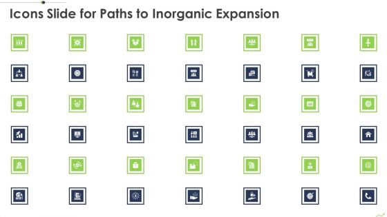 Icons Slide For Paths To Inorganic Expansion Ppt Layouts Clipart Images PDF