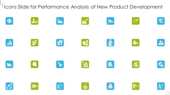 Icons Slide For Performance Analysis Of New Product Development Brochure PDF