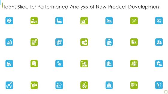 Icons Slide For Performance Analysis Of New Product Development Brochure PDF