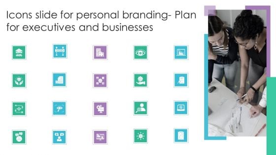 Icons Slide For Personal Branding Plan For Executives And Businesses Professional PDF