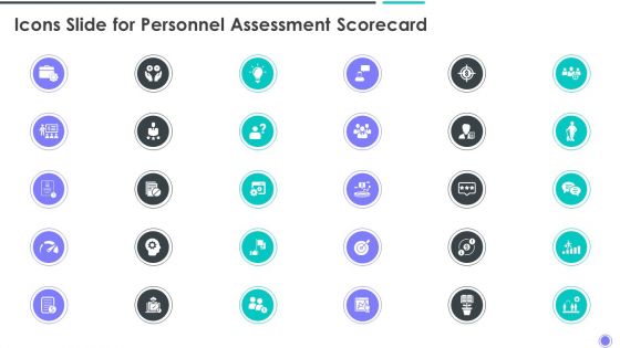 Icons Slide For Personnel Assessment Scorecard Download PDF