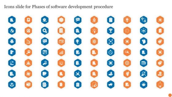 Icons Slide For Phases Of Software Development Procedure Introduction PDF