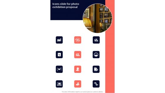Icons Slide For Photo Exhibition Proposal One Pager Sample Example Document Icons Slide For Photo Exhibition Proposal One Pager Sample Example Document