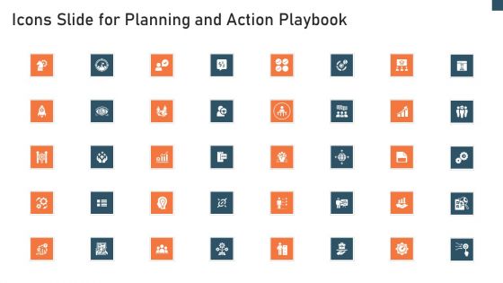 Icons Slide For Planning And Action Playbook Pictures PDF