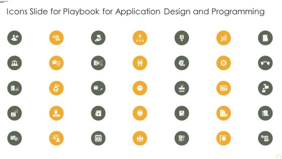 Icons Slide For Playbook For Application Design And Programming Sample PDF