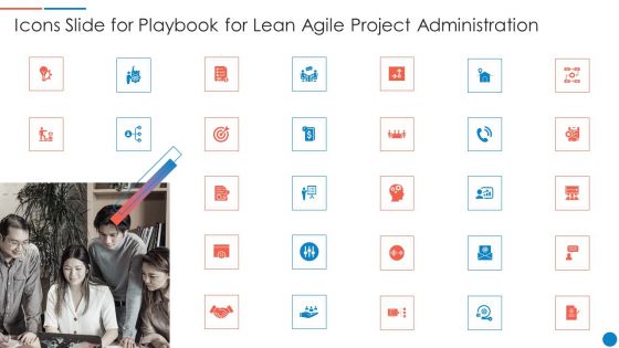 Icons Slide For Playbook For Lean Agile Project Administration Microsoft PDF