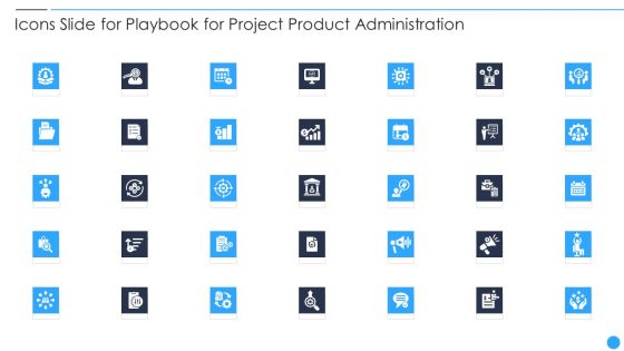 Icons Slide For Playbook For Project Product Administration Information PDF