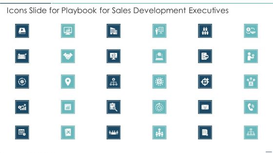 Icons Slide For Playbook For Sales Development Executives Sample PDF