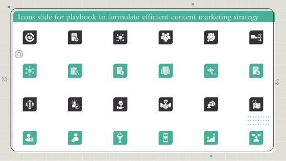 Icons Slide For Playbook To Formulate Efficient Content Marketing Strategy Sample PDF
