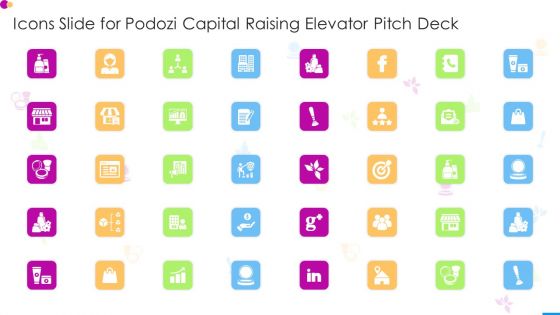 Icons Slide For Podozi Capital Raising Elevator Pitch Deck Portrait PDF