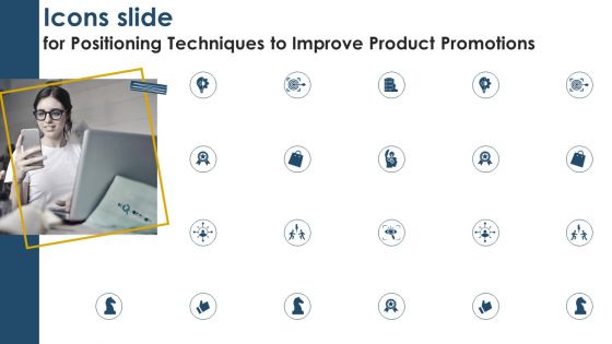 Icons Slide For Positioning Techniques To Improve Product Promotions Clipart PDF