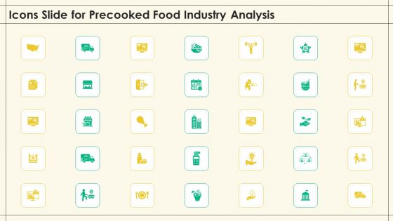 Icons Slide For Precooked Food Industry Analysis Background PDF