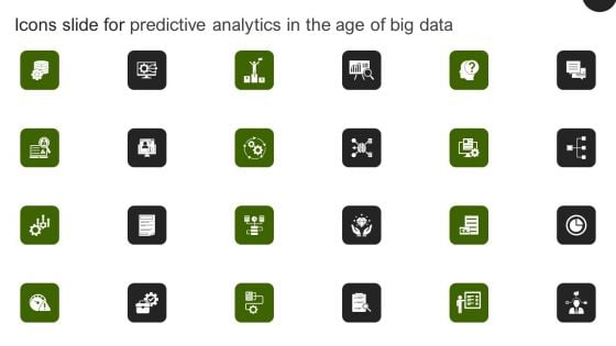 Icons Slide For Predictive Analytics In The Age Of Big Data Inspiration PDF