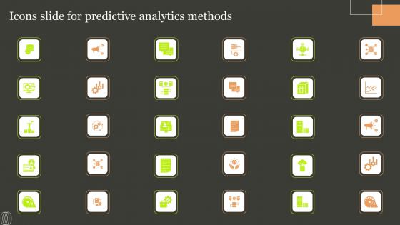 Icons Slide For Predictive Analytics Methods Themes PDF