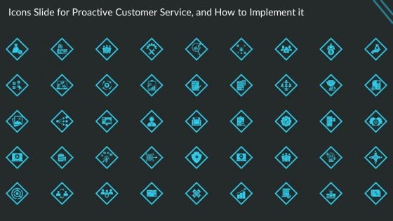 Icons Slide For Proactive Customer Service And How To Implement It Guidelines PDF