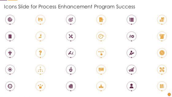 Icons Slide For Process Enhancement Program Success Rules PDF