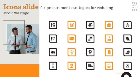 Icons Slide For Procurement Strategies For Reducing Stock Wastage Demonstration PDF