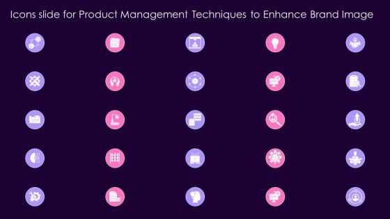 Icons Slide For Product Management Techniques To Enhance Brand Image Demonstration PDF