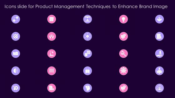 Icons Slide For Product Management Techniques To Enhance Brand Image Demonstration PDF