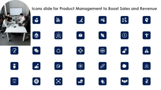 Icons Slide For Product Management To Boost Sales Ppt PowerPoint Presentation File Infographics PDF