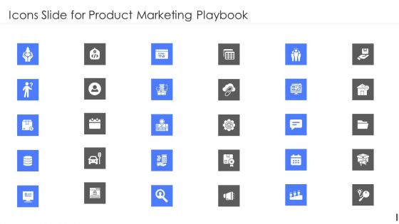Icons Slide For Product Marketing Playbook Topics PDF