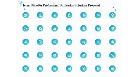 Icons Slide For Professional Sanitation Solutions Proposal Ppt Infographics Example PDF