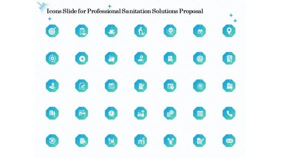 Icons Slide For Professional Sanitation Solutions Proposal Ppt Infographics Example PDF