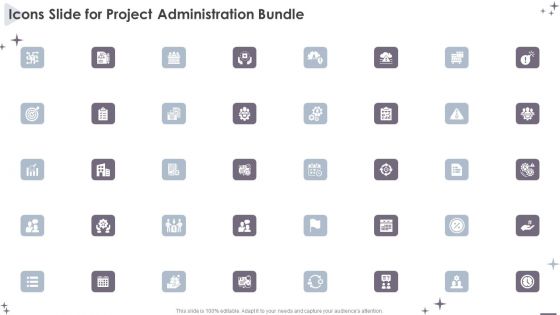 Icons Slide For Project Administration Bundle Structure PDF