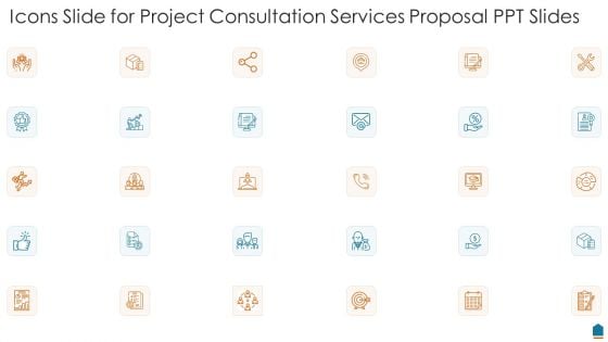 Icons Slide For Project Consultation Services Proposal PPT Slides Ideas PDF